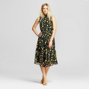 NWT Women's Sleeveless Mock Neck Midi Dress